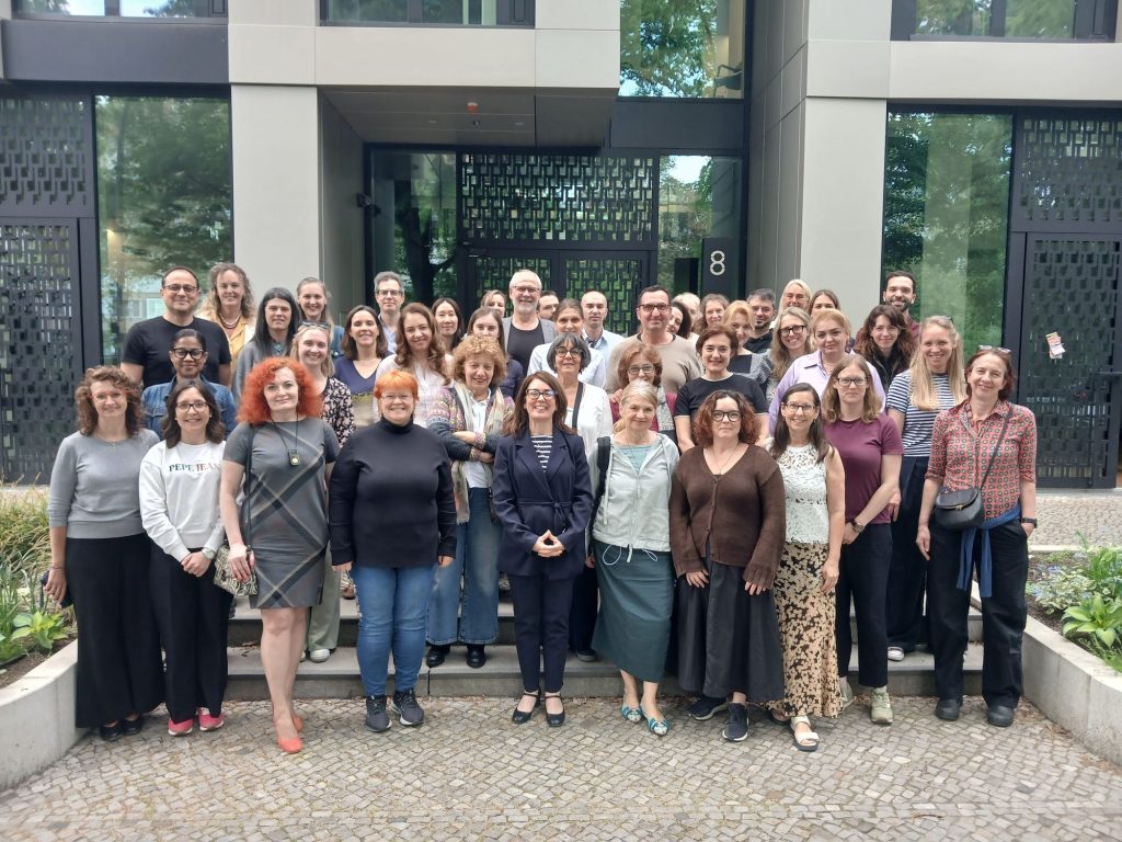 Group photo of the Y-JustLang Management Committee meeting in Berlin, 4 May 2026